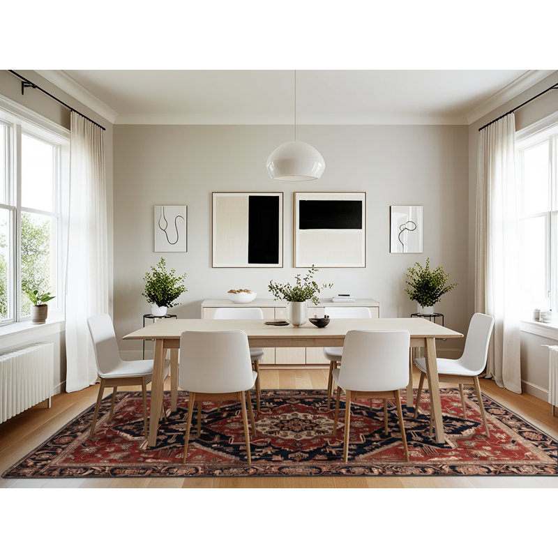 Machine Washable Persian Brown Area Rug, Rectangle 7' x 10'