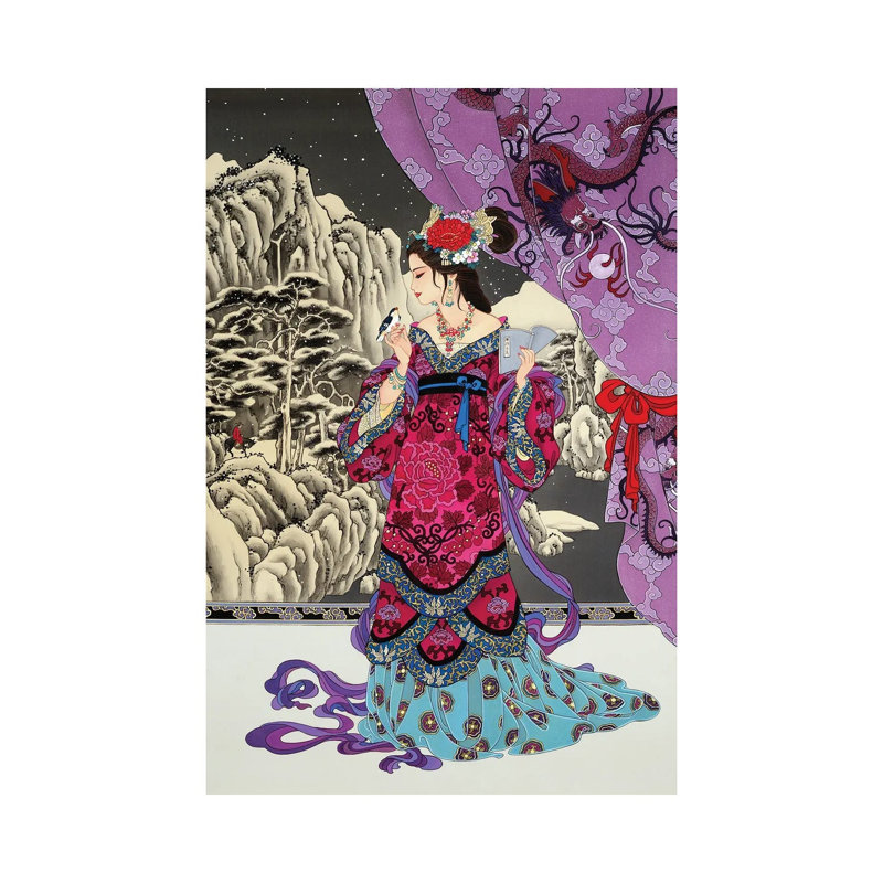 Black Jade - Painting on Canvas, Wrapped Canvas, 20.32 cm H x 30.48 cm W