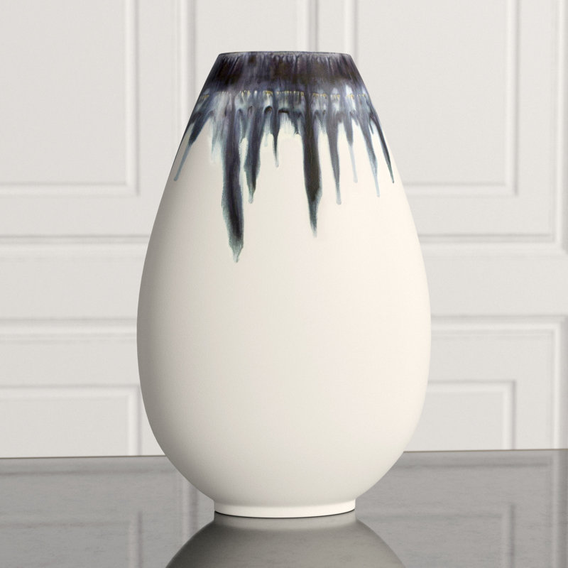 Glass Drip Handcrafted Table Vase, 19.25" H x 12.25" W x 7" D