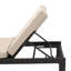 FAUTEUIL PUERTA KD CHAISE, CADRE BRUN FONCÉ AVEC COUSSIN BEIGE