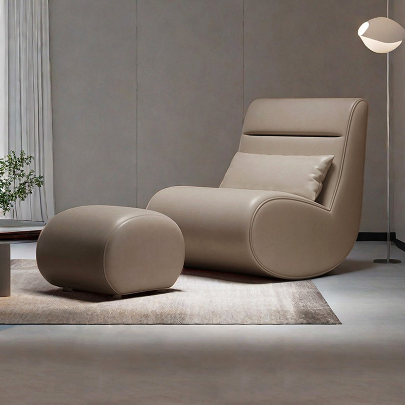 Chaise berçante avec repose-pieds Comfy, Kaki