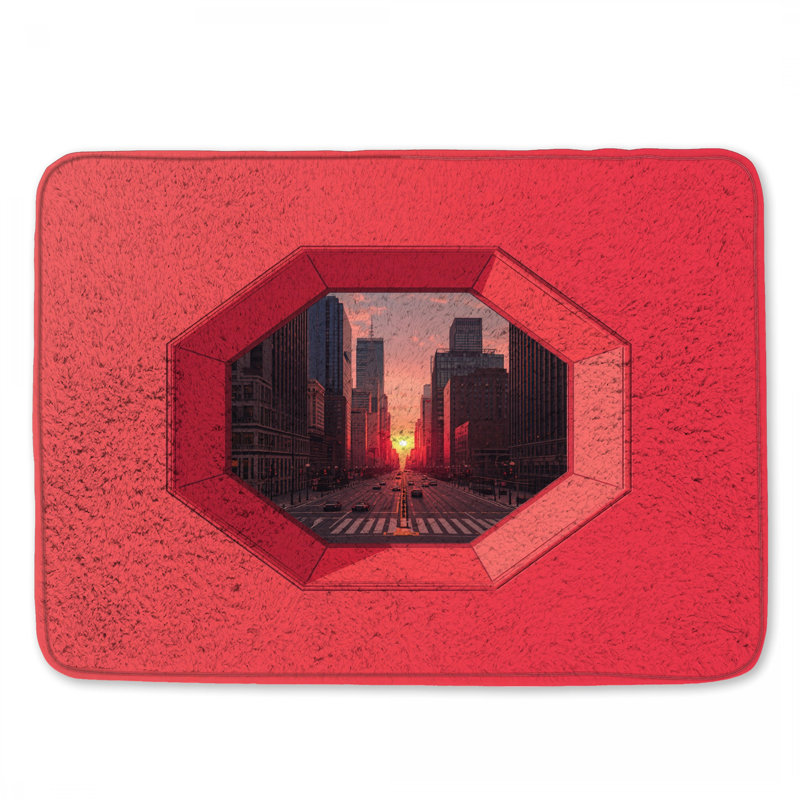 Tapis de bain City Street Sunset, L 34 po x L 21 po