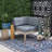 Deloris 27.5" W Acacia Outdoor Corner Chair with Cushions-618719577