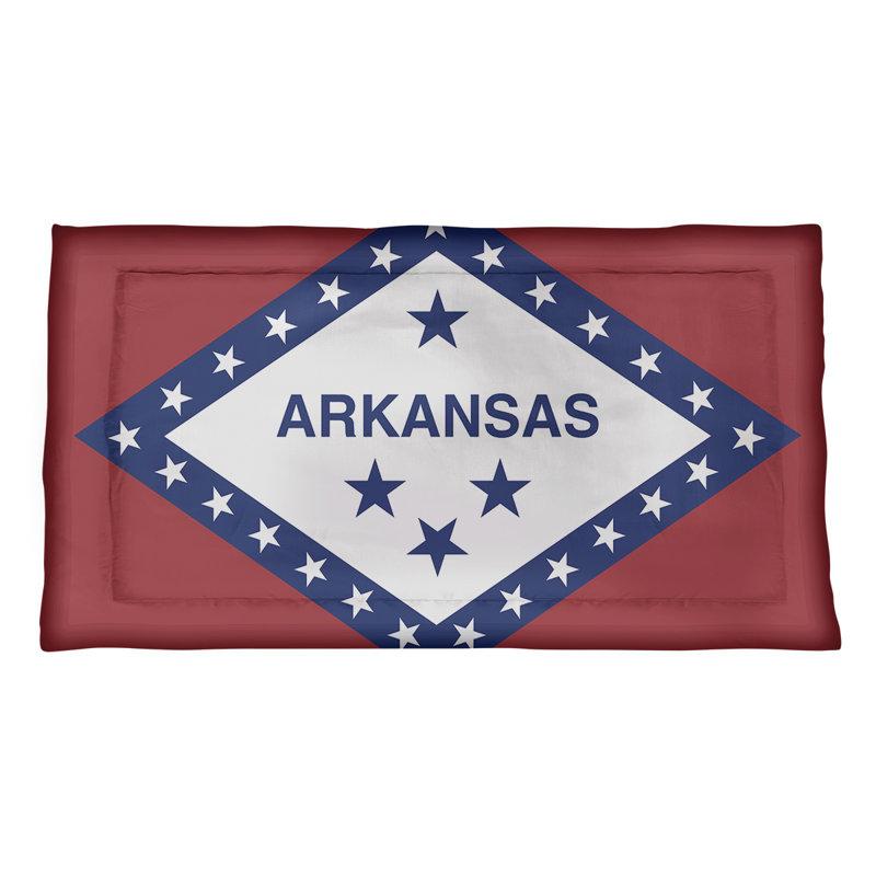 Taie décorative Katelyn Smith Arkansas Flag, Simple, Polyester