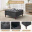 Table basse avec repose-pieds carré 35 "avec grand rangement-175078290