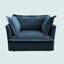 Fauteuil à housse avec 1 grand coussin de dossier et 2 grands coussins décoratifs, 1 siège profond et 1 canapé confortable-114275707