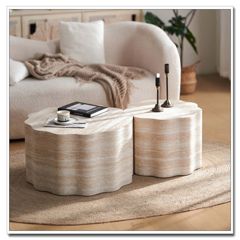 Ensemble de 2 tables basses rondes