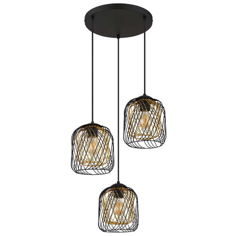Annaliece 3 - Light Geometric Pendant, Matte Black