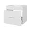 Meuble-lavabo flottant blanc à 1 tiroir avec lavabo et élégance intemporelle, 23,2 po de largeur, 20,5 po de hauteur, panneau de particules