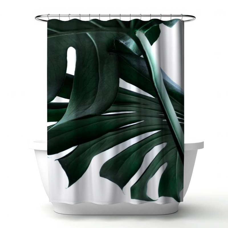 Abstract – Polyester Shower Curtain, Dye Sublimation Print, 71" W × 74" L