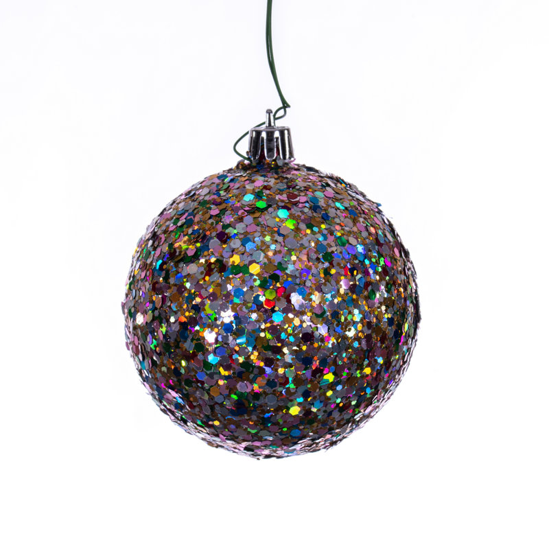 Holiday Décor Ball Ornament, 2.75" H x 2.75" W x 2.75" D, Rose Gold