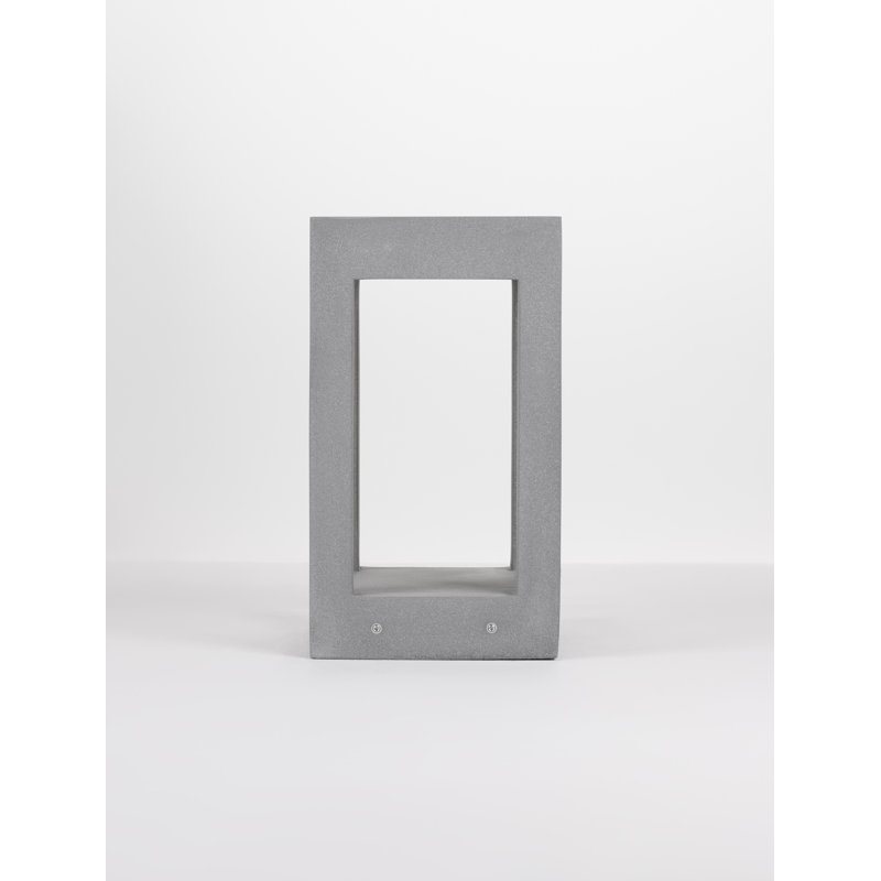Grey Integrated LED Concrete Bollard Light, 35cm H x 20cm W x 20cm D