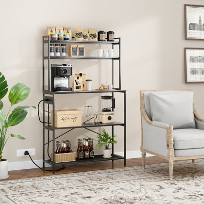 5-Tier Storage Kitchen Baker Rack With Power Outlet