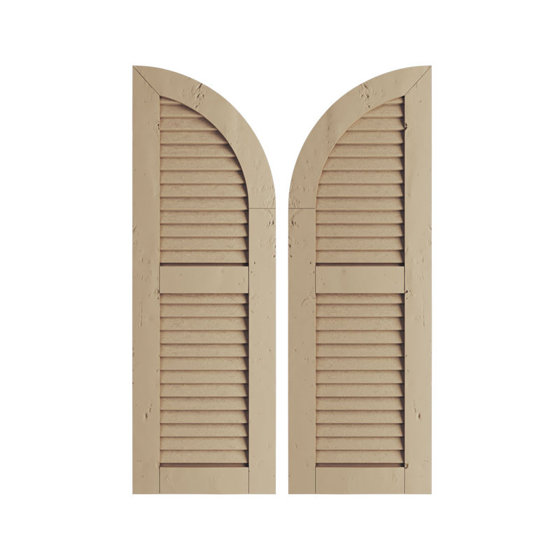 Timberthane deux persiennes égales avec volets en faux bois à dessus en arche (par paire), 18", 48"