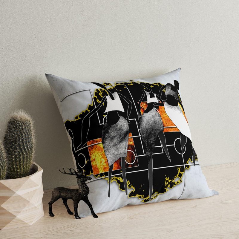 Premium Washable Cushion, 17.0 x 17.0 Inches, 50% Cotton / 50% Polyester, Silicone Filling, Concealed Zip | Soft, Comfortable & Ironable | Perfect for Home Decor, Living Room & Bedroom Accents
