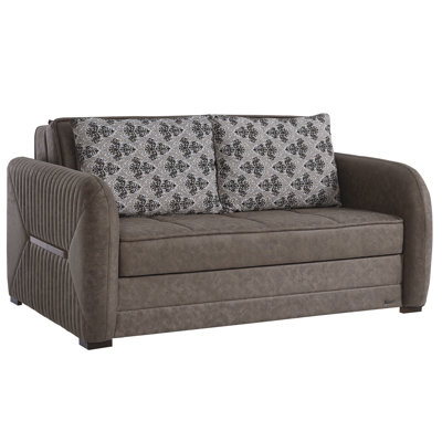 Annali 67 in. Fabric Upholstered 2-Seater 3-in-1 Sleeper Loveseat Sofa Bed with Storage by Hokku Designs