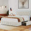 Ancuta Velvet Upholstered Platform Bed with RGB LED Lighting and Storage Drawers-1021121475