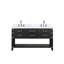 Ensemble de meuble-lavabo double P 22 po, comptoir en marbre de Carrare et robinet-8182188-8182191