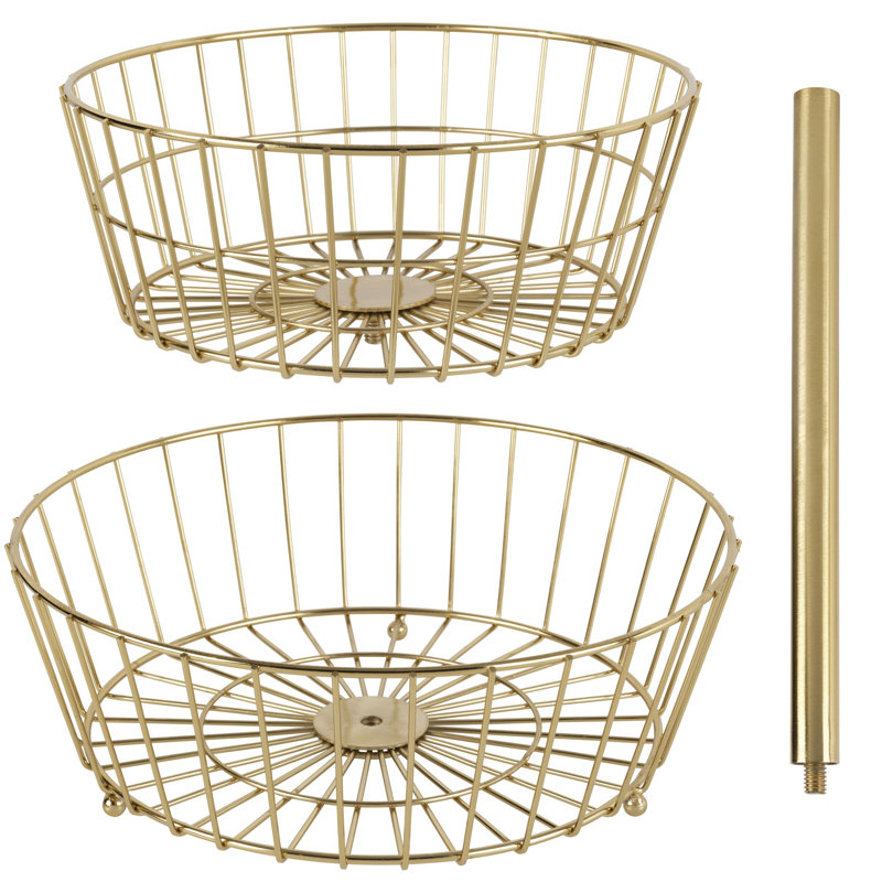 Mikasa Gourmet Basics Geneva 2 Tier Basket, Gold