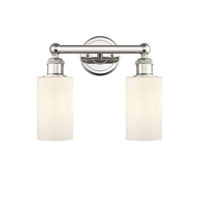 Caldello 2 - Light Dimmable Vanity Light, Matte White, Polished Nickel