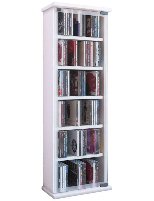 VCM - Classic Multimedia Storage Rack, White