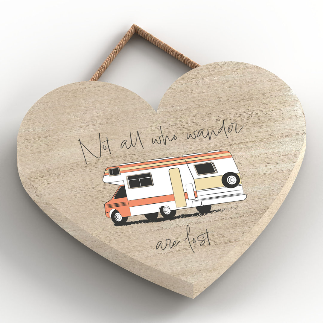 Not All Who Wander Camper Caravan Camping Themed Hanging Plaque - Image 2