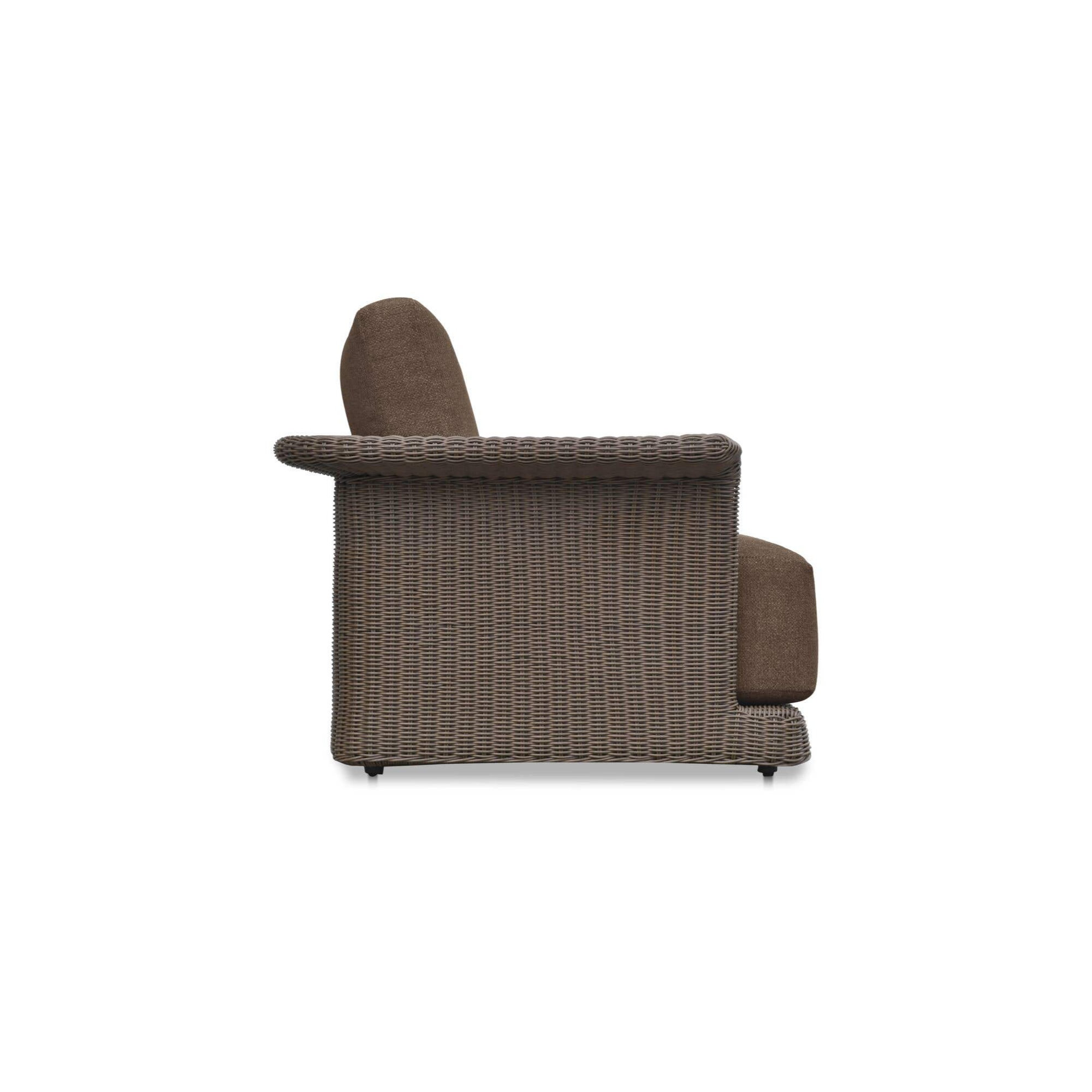 Aluminum Outdoor Lounge Chair, Brown, Brown