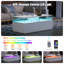 Alpena 108 W cm Rectangular Storage Coffee Table with 2 Drawers & LED Lights-338615280