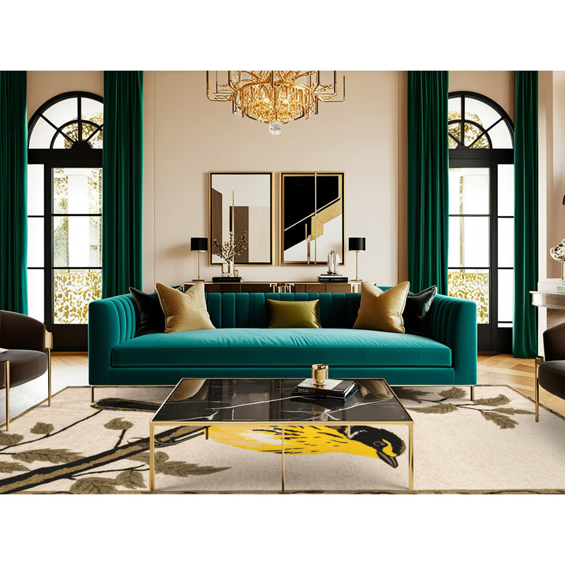  Tapis lavable jaune, Carré 7 pi