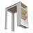 36" Natural and White Wood Kitchen Island With Storage