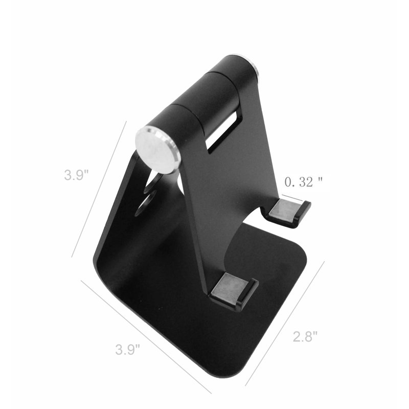 Support multi-angles pour téléphone portable, support de téléphone portable en aluminium avec base antidérapante et pratique
