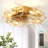 20" Low Profile Caged Flush Mount Ceiling Fan With Light And Remote Control, 6-Speed Reversible-1443050606