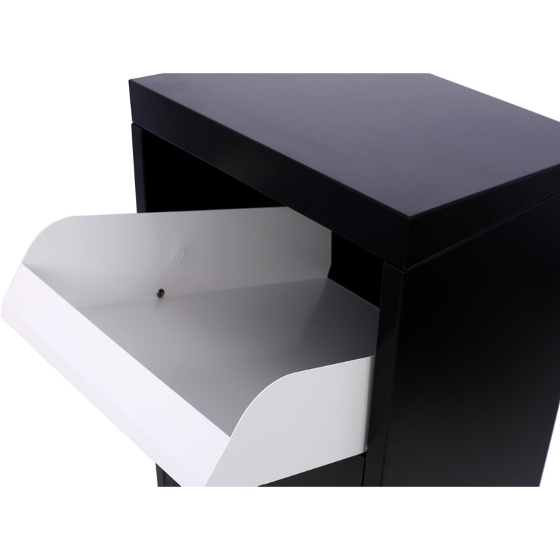 Package Delivery Box, Galvanized Steel Parcel Mailbox w/Code Lock & Mounting Hardware, for Outdoor Porch, Curbside