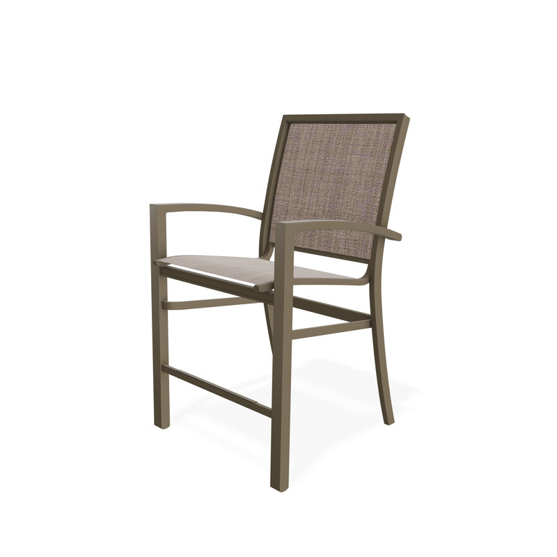 Tabouret de comptoir d'extérieur 26 po Kendall, Bois de plage, Fenouil Augustine Sunbrella®