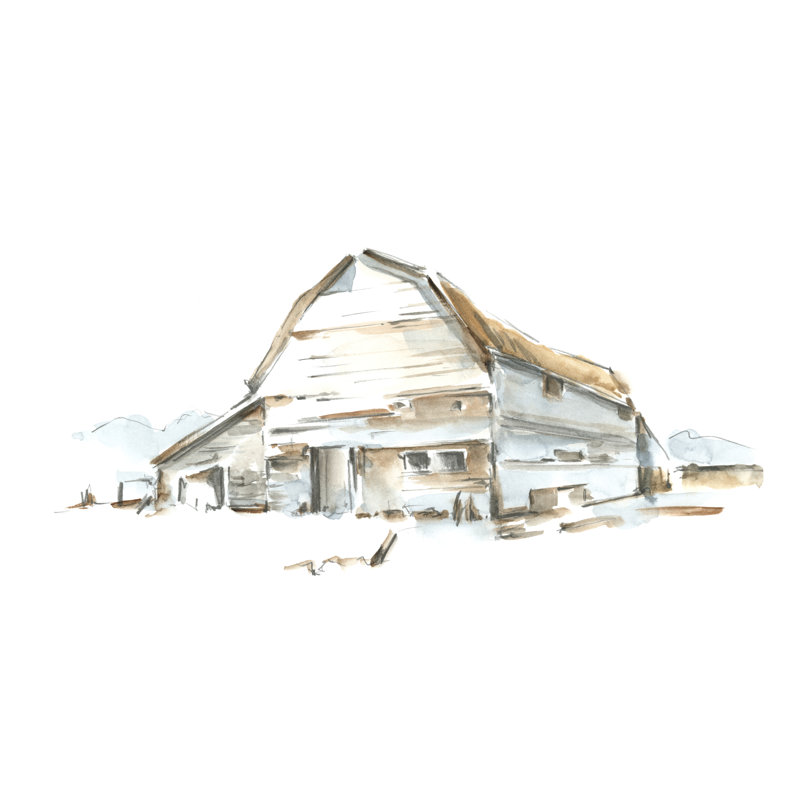 Roadside Barn II, H 8 po x l 12 po