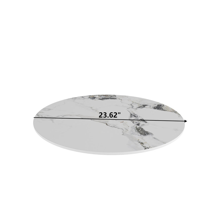 Sintered Stone Lazy Susan, 0.47" H x 23.62" W x 23.62" D