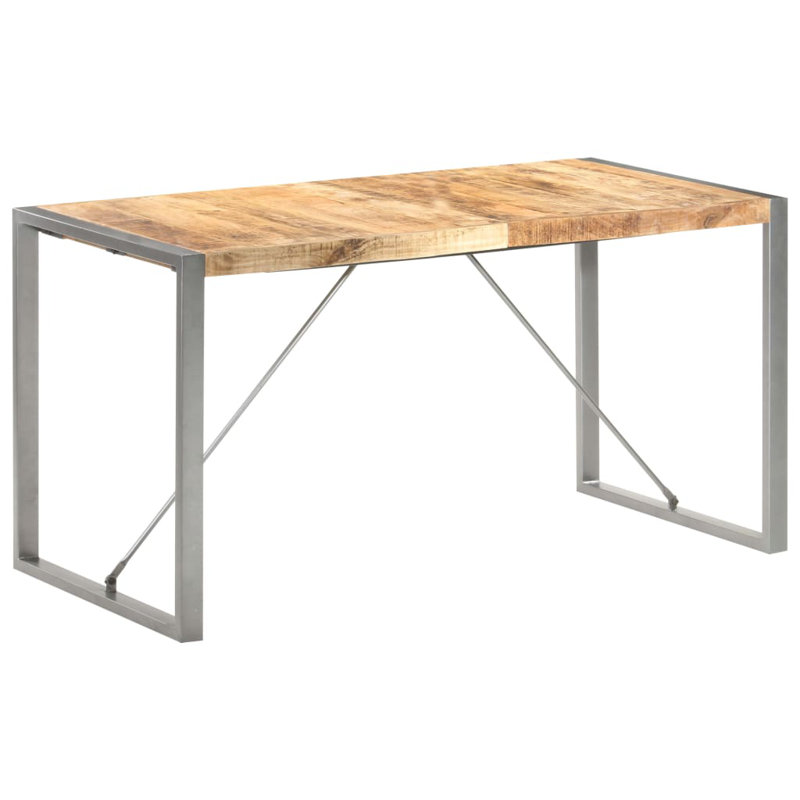 Cheyenne Dining Table Solid Wood, Natural, Grey, H75 x L140 x W70cm