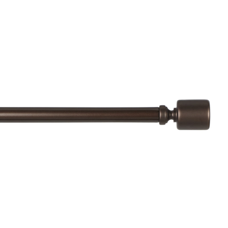 Adjustable Single Curtain Rod, Oil Rubbed Bronze