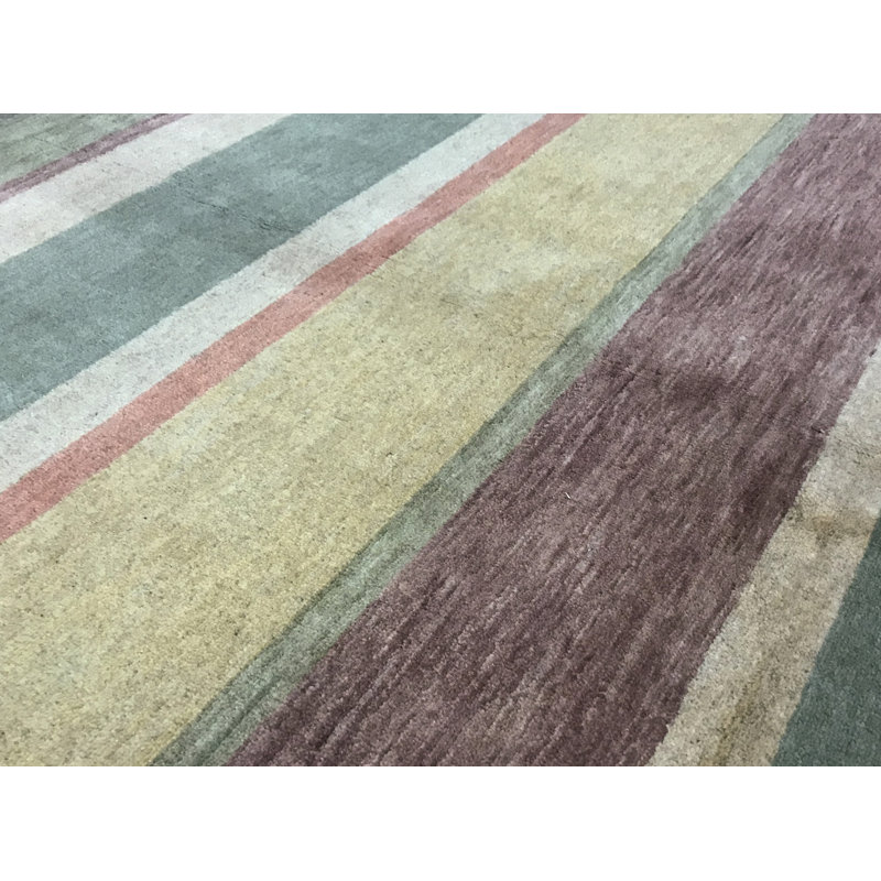 Wool Striped Area Rug