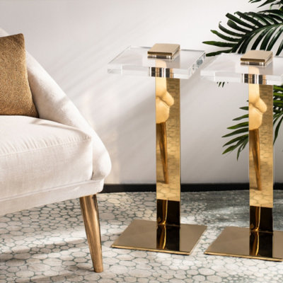 Pervis Pedestal End Table Set