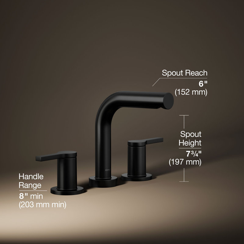 Elate Deck-Mount Bath Faucet Trim, Matte Black