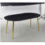 Table extensible, table à manger, table de bureau, table basse, pieds en métal, plateau en panneau de fibres à densité moyenne, 100/140 / 180x100x75cm, doré et noir