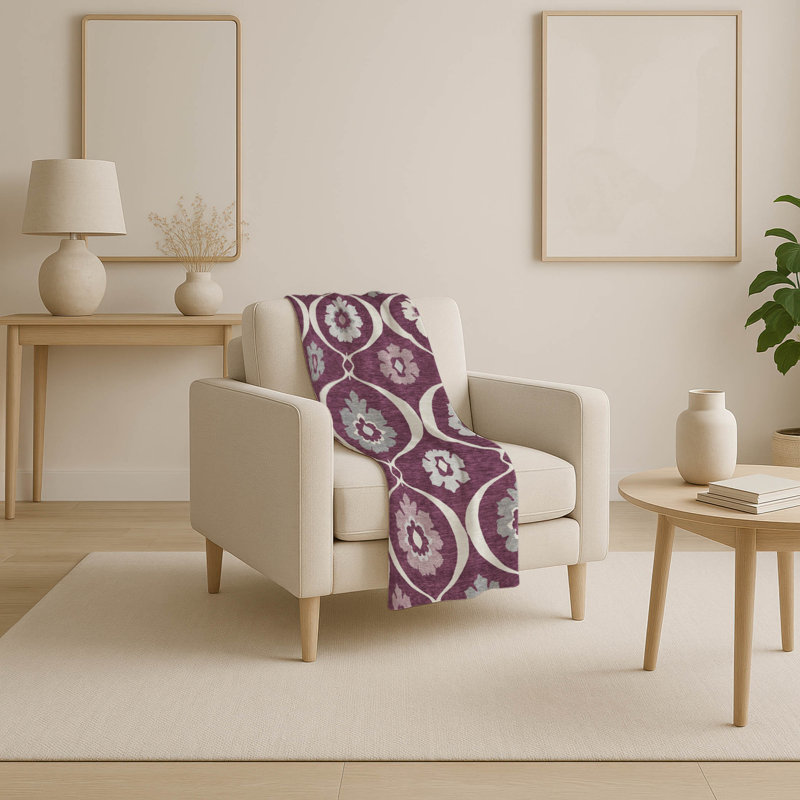 Jeté Sherpa ASB858 Addison, Aubergine