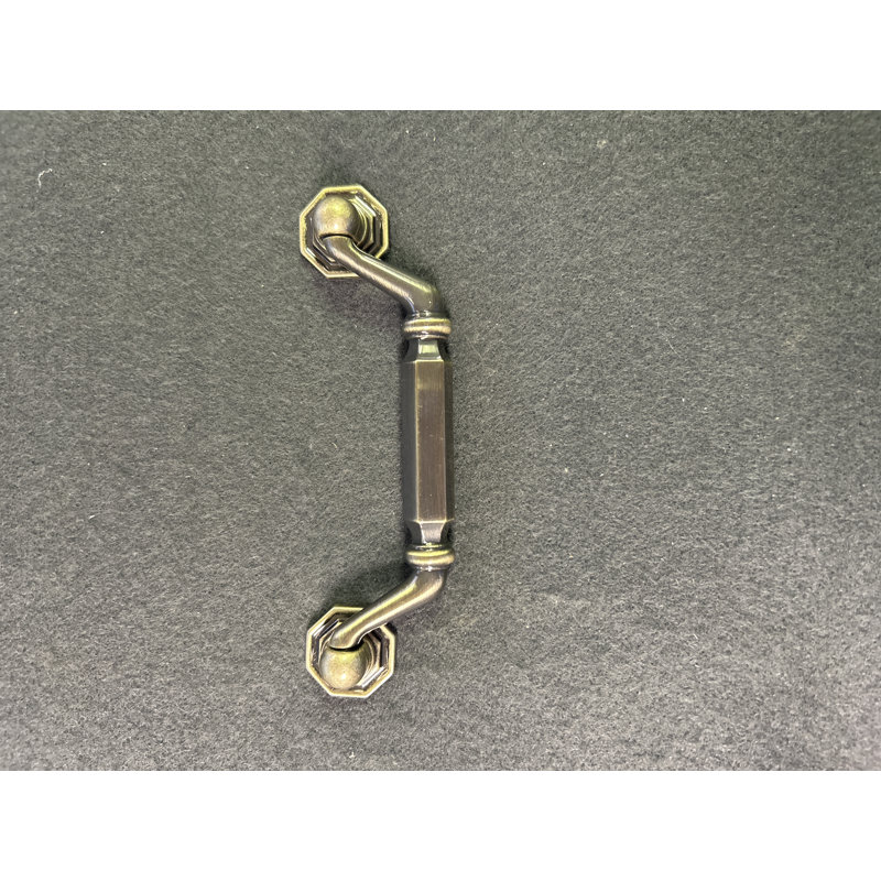 (5 Pack) 3-3/4 inch Octagonal Bail Pull Antique Brass