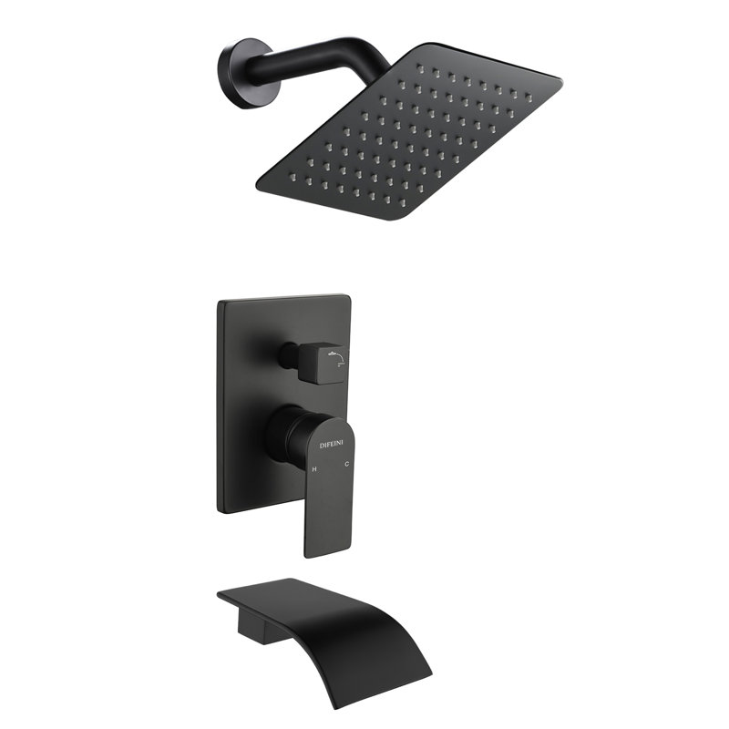 Wall Tub Spout, Matte Black