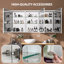 Armoire à pharmacie blanche en aluminium encastrée ou sans cadre avec miroir de salle de bain et 3 tablettes réglables en verre l 60 po x H 30 po