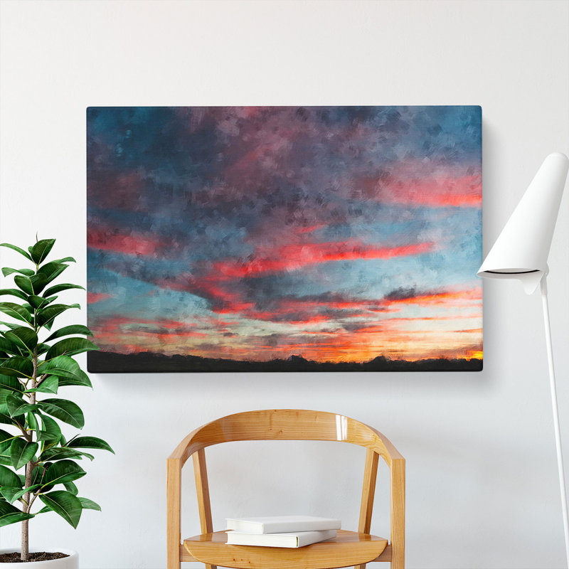 Sunset View Vol.2 Painting - Wrapped Canvas, 35cm H x 76cm W x 3cm D