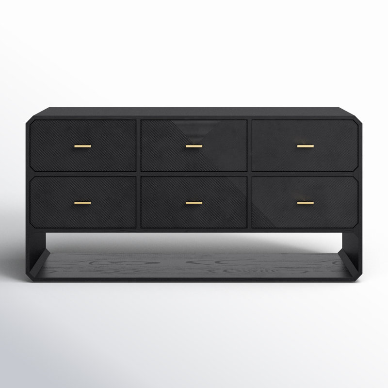 Harris 60'' W 6 - Drawer Dresser, Black