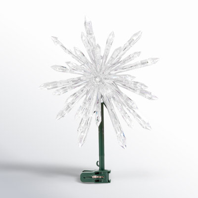 Starburst Holiday Christmas Tree Topper With Warm Led Lights