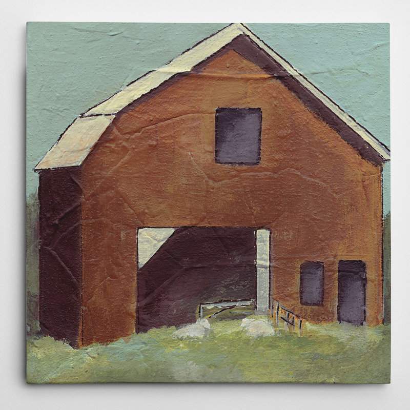 « grange iv » par joyce peignes-impression sur toile tendue, H 32 po x l 32 po x P 1,5 po